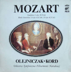 MOZART - Symfonia C-dur K.V. 338, Orkiestra Symfoniczna Filharmonii Narodowej - LP
