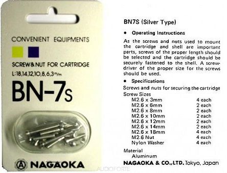 NAGAOKA BN-7S wkręty do mocowania wkładek