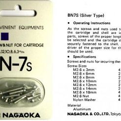 NAGAOKA BN-7S wkręty do mocowania wkładek