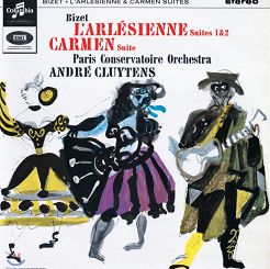 COLUMBIA - BIZET: L'Arlésienne Suites 1 & 2 / Carmen Suite, Paris Conservatoire Orchestra, André Cluytens - LP