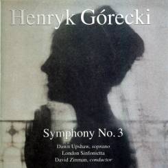 NONESUCH RECORDS - HENRYK GÓRECKI: Symphony No.3 - London Sinfonietta/David Zinman - LP