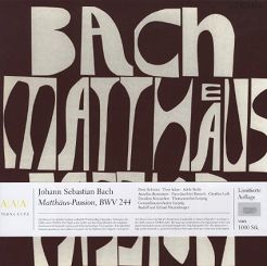 ETERNA - BACH: Matthäus-Passion, BWV 244 - BOX SET 4LP