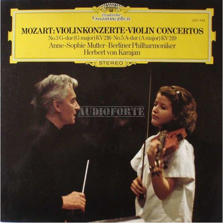 DEUTSCHE GRAMMOPHON - MOZART: Violin Concertos (No.3 G-dur (G Major) KV 216 • No.5 A-dur (A Major) KV 219), Anne-Sophie Mutter - LP