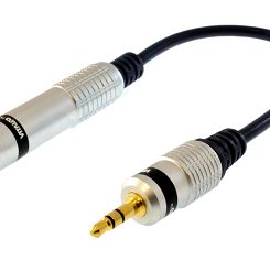 VITALCO - 06402 przejściówka jack stereo wtyk 3,5mm - gniazdo 6,3mm (PGDJWMJ) na kablu - 0,2m